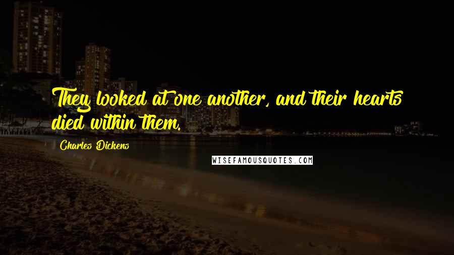 Charles Dickens Quotes: They looked at one another, and their hearts died within them.