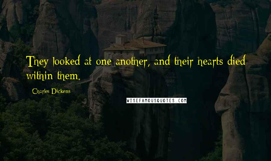 Charles Dickens Quotes: They looked at one another, and their hearts died within them.