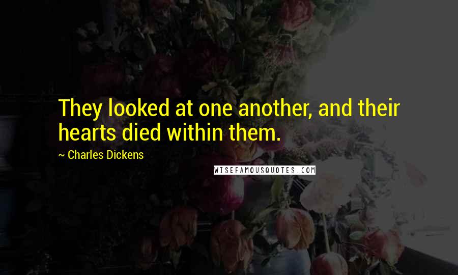 Charles Dickens Quotes: They looked at one another, and their hearts died within them.