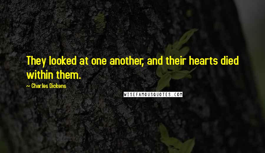 Charles Dickens Quotes: They looked at one another, and their hearts died within them.