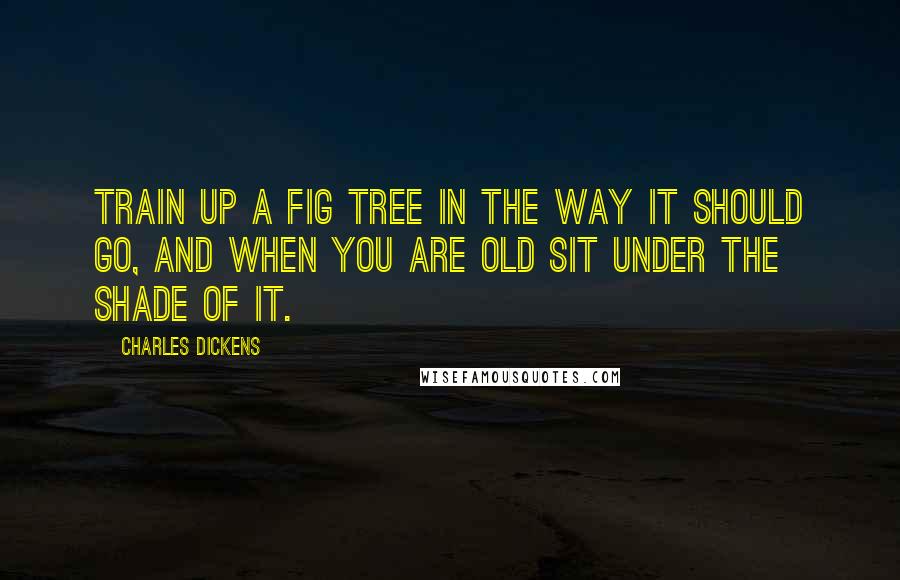 Charles Dickens Quotes: Train up a fig tree in the way it should go, and when you are old sit under the shade of it.