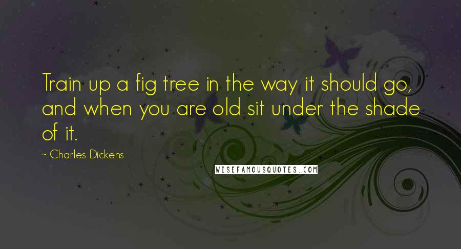 Charles Dickens Quotes: Train up a fig tree in the way it should go, and when you are old sit under the shade of it.