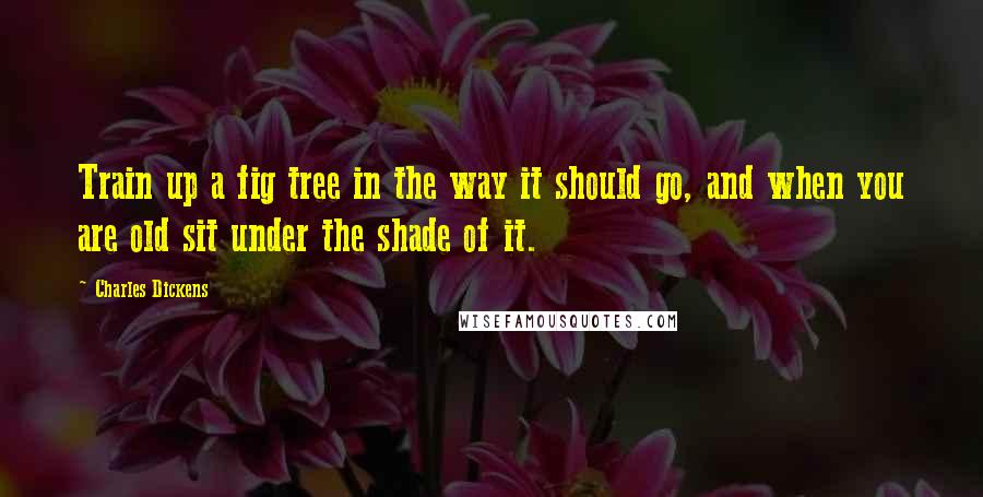 Charles Dickens Quotes: Train up a fig tree in the way it should go, and when you are old sit under the shade of it.