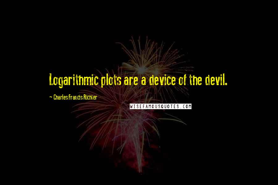 Charles Francis Richter Quotes: Logarithmic plots are a device of the devil.