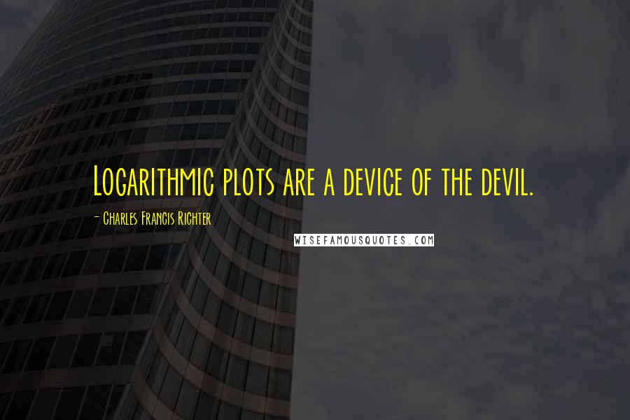 Charles Francis Richter Quotes: Logarithmic plots are a device of the devil.