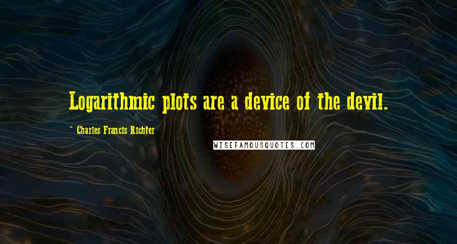 Charles Francis Richter Quotes: Logarithmic plots are a device of the devil.