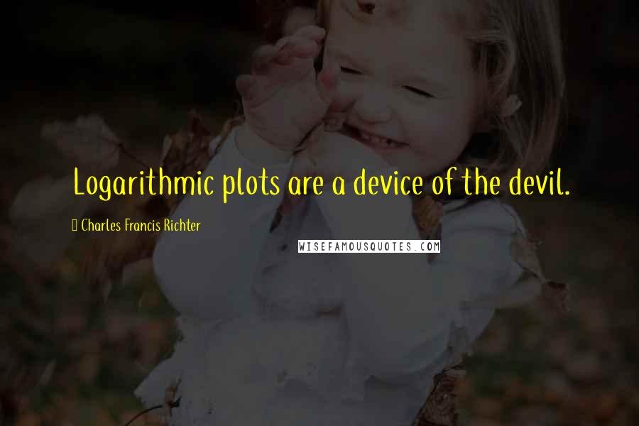 Charles Francis Richter Quotes: Logarithmic plots are a device of the devil.