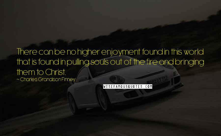 Charles Grandison Finney Quotes: There can be no higher enjoyment found in this world that is found in pulling souls out of the fire and bringing them to Christ.