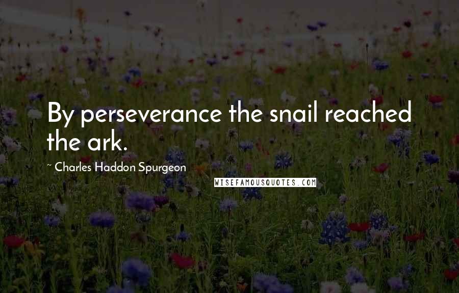 Charles Haddon Spurgeon Quotes: By perseverance the snail reached the ark.