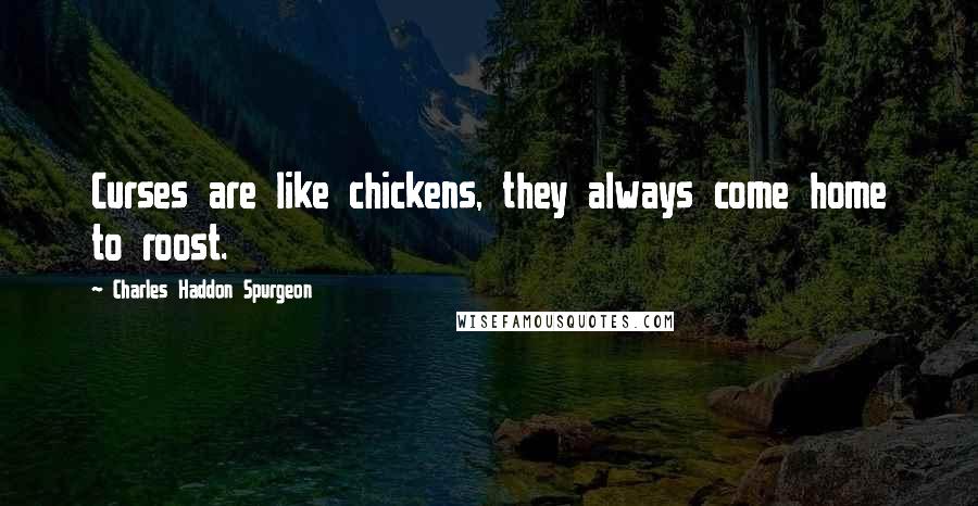 Charles Haddon Spurgeon Quotes: Curses are like chickens, they always come home to roost.