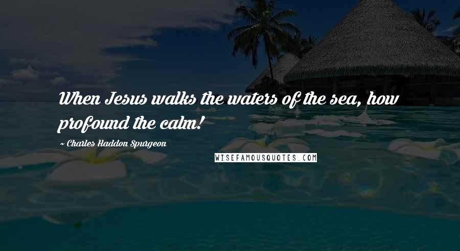 Charles Haddon Spurgeon Quotes: When Jesus walks the waters of the sea, how profound the calm!