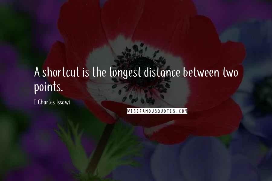 Charles Issawi Quotes: A shortcut is the longest distance between two points.