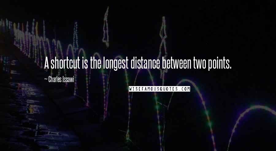 Charles Issawi Quotes: A shortcut is the longest distance between two points.