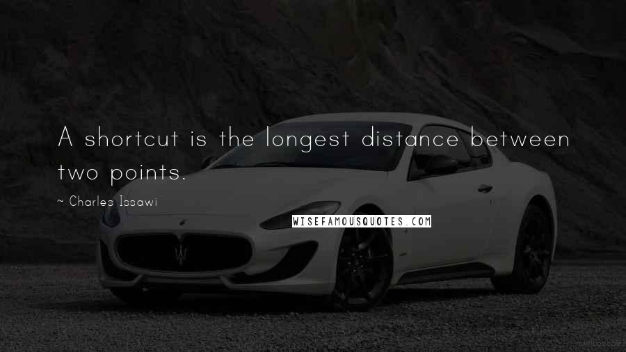 Charles Issawi Quotes: A shortcut is the longest distance between two points.