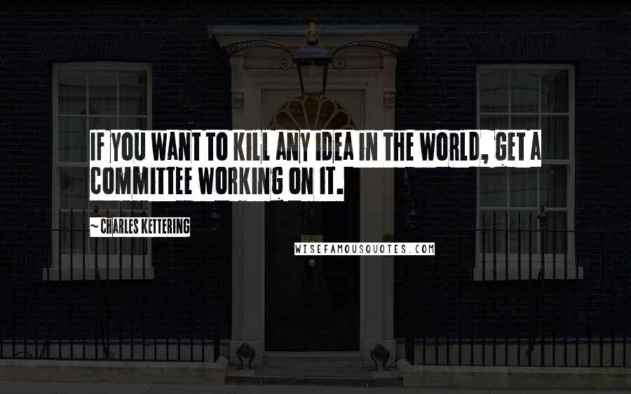 Charles Kettering Quotes: If you want to kill any idea in the world, get a committee working on it.