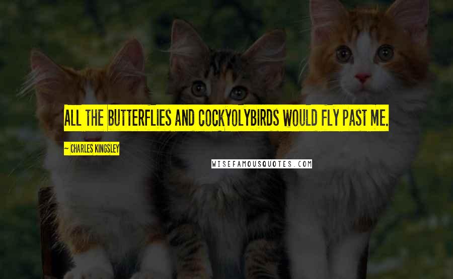 Charles Kingsley Quotes: All the butterflies and cockyolybirds would fly past me.