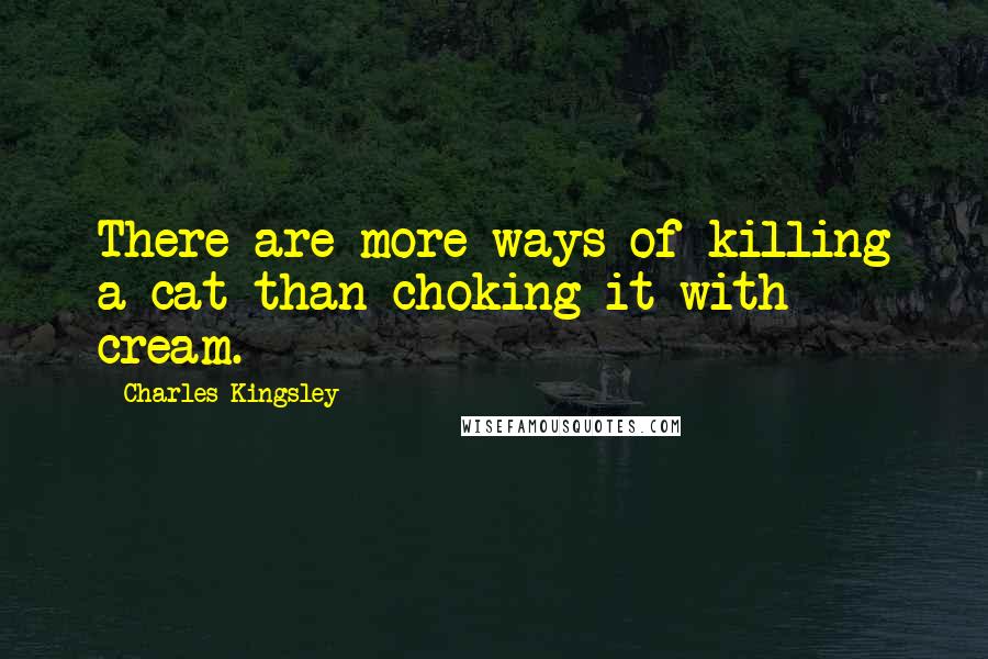 Charles Kingsley Quotes: There are more ways of killing a cat than choking it with cream.