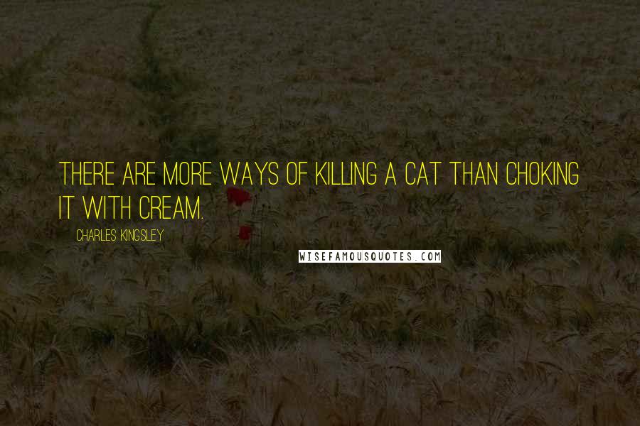 Charles Kingsley Quotes: There are more ways of killing a cat than choking it with cream.