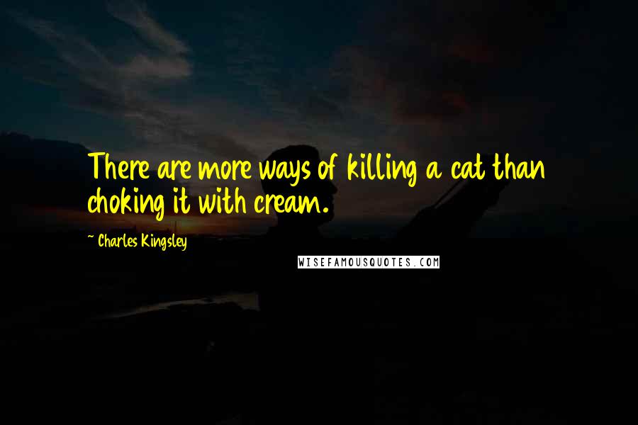 Charles Kingsley Quotes: There are more ways of killing a cat than choking it with cream.