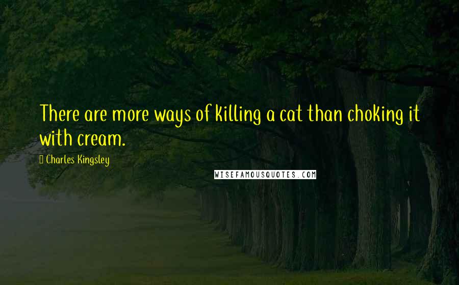 Charles Kingsley Quotes: There are more ways of killing a cat than choking it with cream.