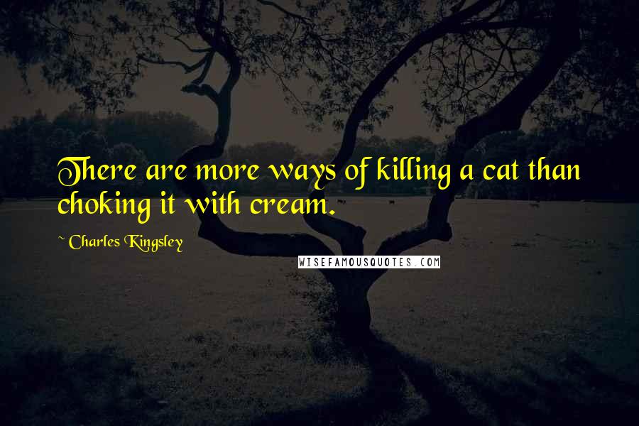 Charles Kingsley Quotes: There are more ways of killing a cat than choking it with cream.