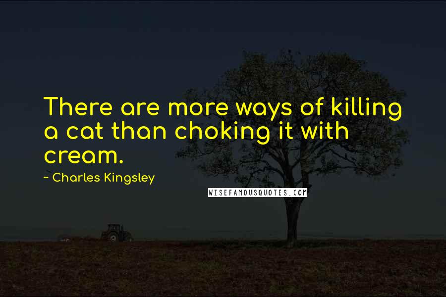 Charles Kingsley Quotes: There are more ways of killing a cat than choking it with cream.