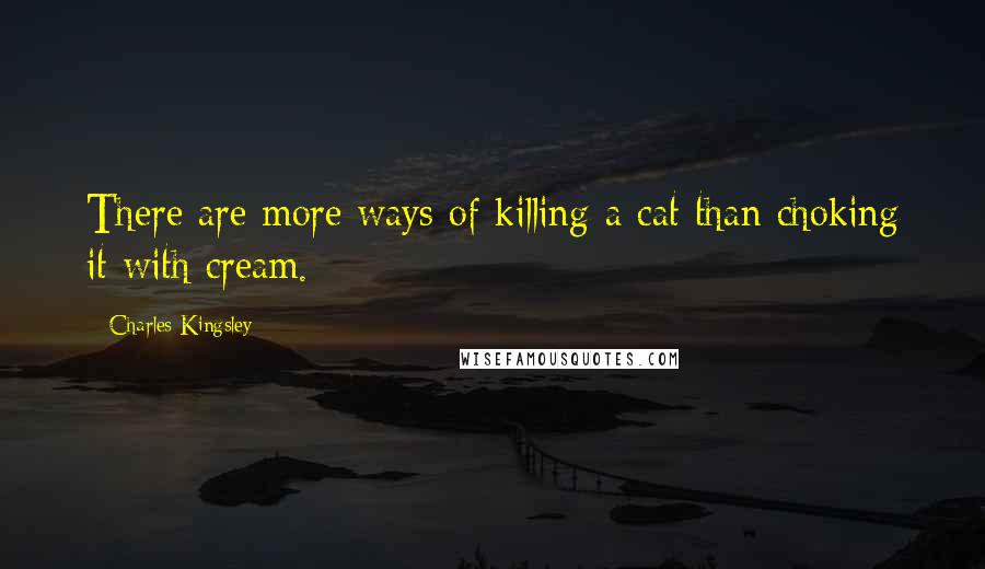 Charles Kingsley Quotes: There are more ways of killing a cat than choking it with cream.