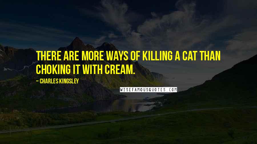 Charles Kingsley Quotes: There are more ways of killing a cat than choking it with cream.