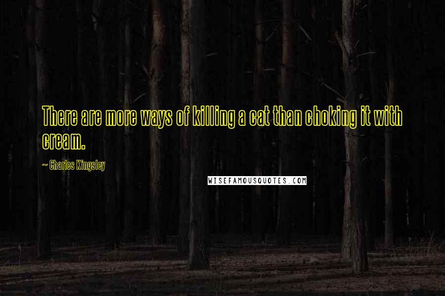 Charles Kingsley Quotes: There are more ways of killing a cat than choking it with cream.