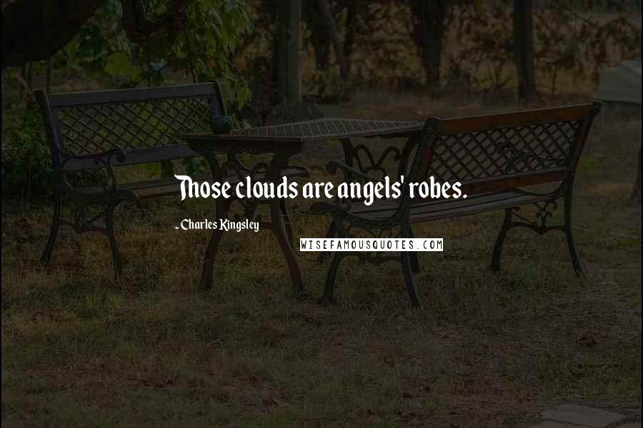 Charles Kingsley Quotes: Those clouds are angels' robes.