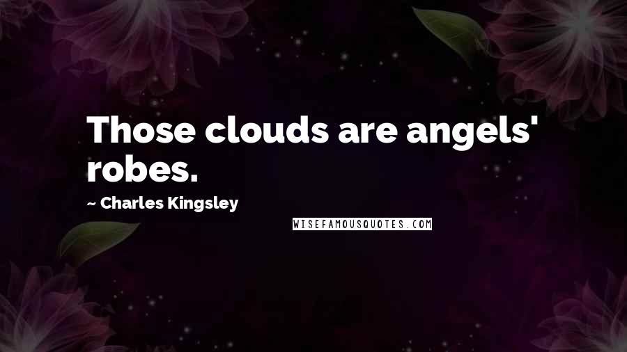 Charles Kingsley Quotes: Those clouds are angels' robes.