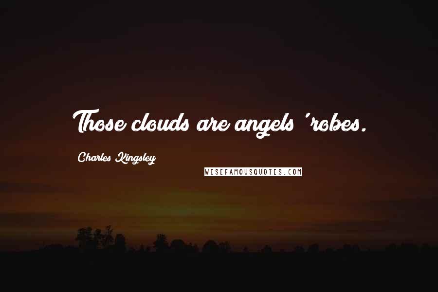 Charles Kingsley Quotes: Those clouds are angels' robes.