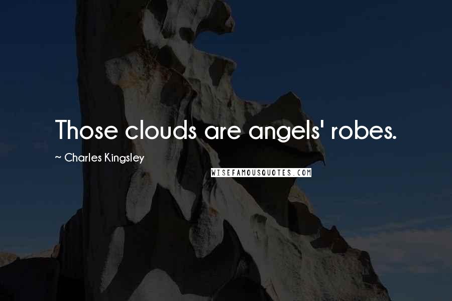 Charles Kingsley Quotes: Those clouds are angels' robes.