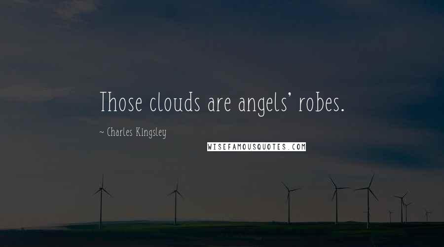 Charles Kingsley Quotes: Those clouds are angels' robes.