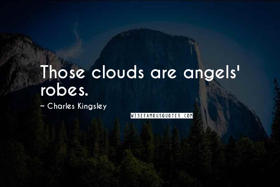 Charles Kingsley Quotes: Those clouds are angels' robes.