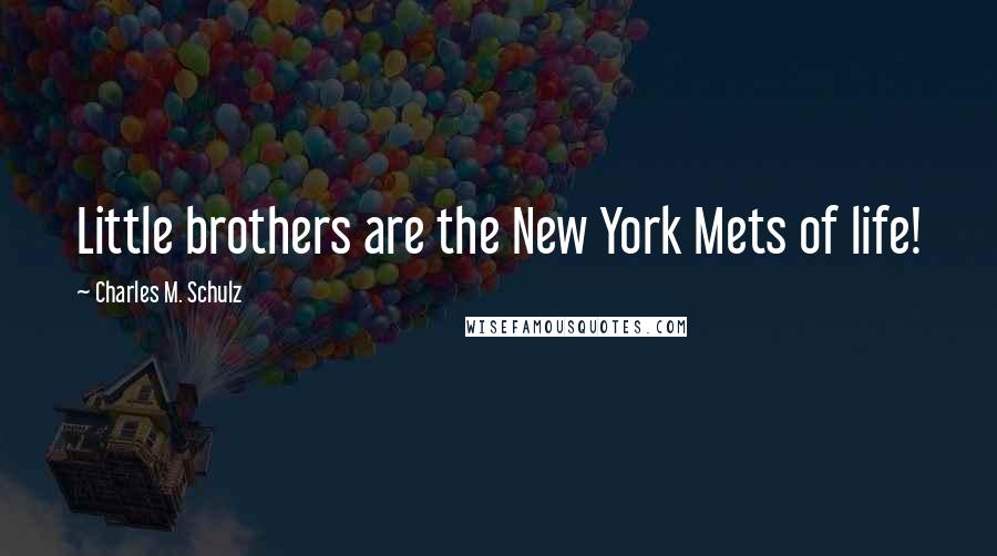 Charles M. Schulz Quotes: Little brothers are the New York Mets of life!