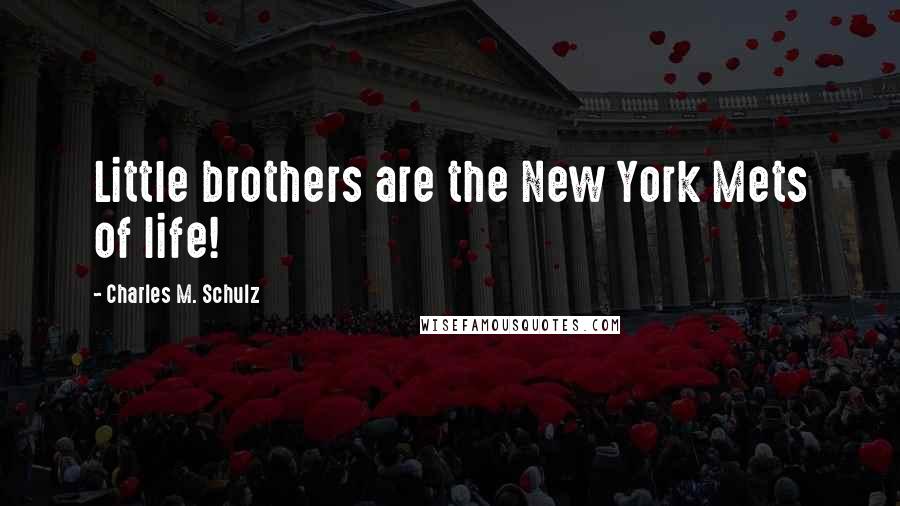 Charles M. Schulz Quotes: Little brothers are the New York Mets of life!