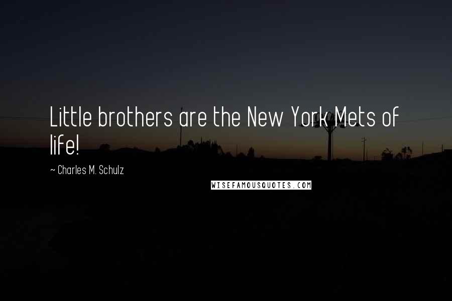 Charles M. Schulz Quotes: Little brothers are the New York Mets of life!