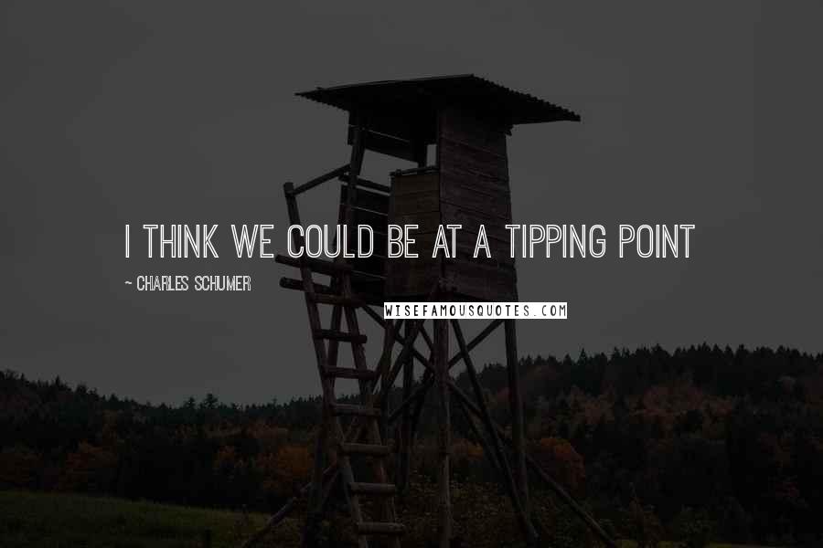 Charles Schumer Quotes: I think we could be at a tipping point