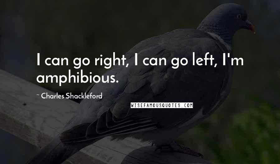 Charles Shackleford Quotes: I can go right, I can go left, I'm amphibious.