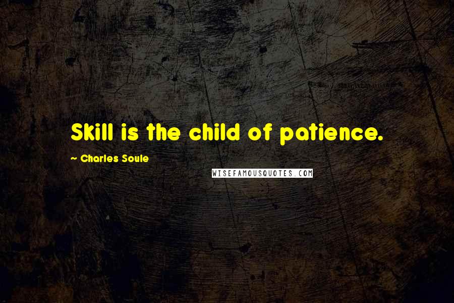 Charles Soule Quotes: Skill is the child of patience.