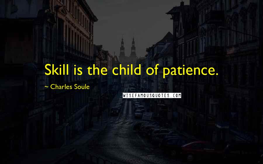 Charles Soule Quotes: Skill is the child of patience.