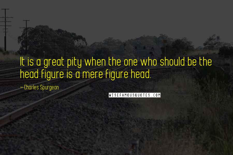 Charles Spurgeon Quotes: It is a great pity when the one who should be the head figure is a mere figure head.