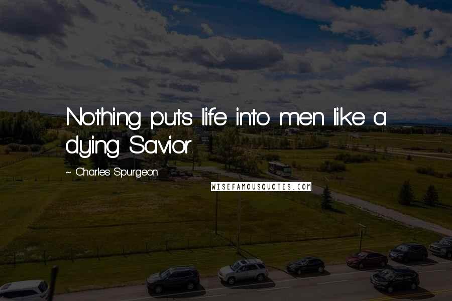 Charles Spurgeon Quotes: Nothing puts life into men like a dying Savior.