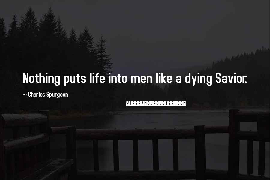 Charles Spurgeon Quotes: Nothing puts life into men like a dying Savior.