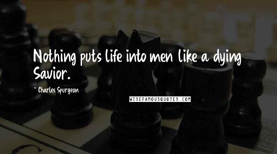 Charles Spurgeon Quotes: Nothing puts life into men like a dying Savior.