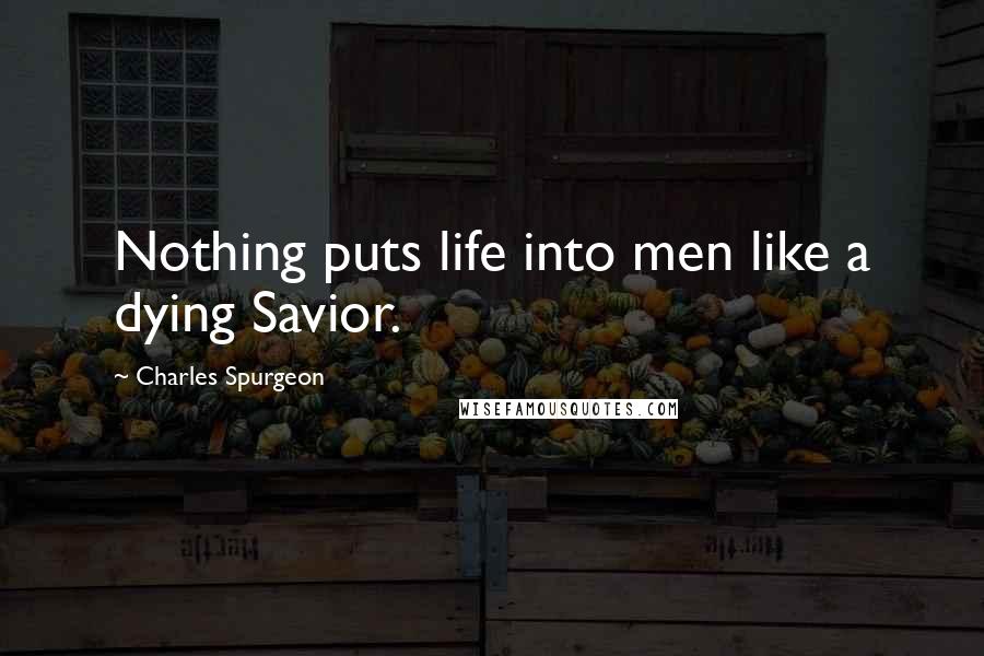 Charles Spurgeon Quotes: Nothing puts life into men like a dying Savior.