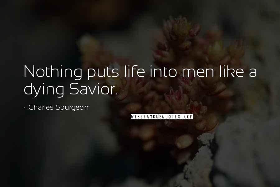 Charles Spurgeon Quotes: Nothing puts life into men like a dying Savior.