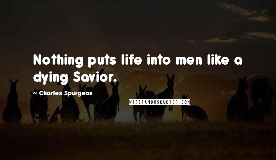 Charles Spurgeon Quotes: Nothing puts life into men like a dying Savior.