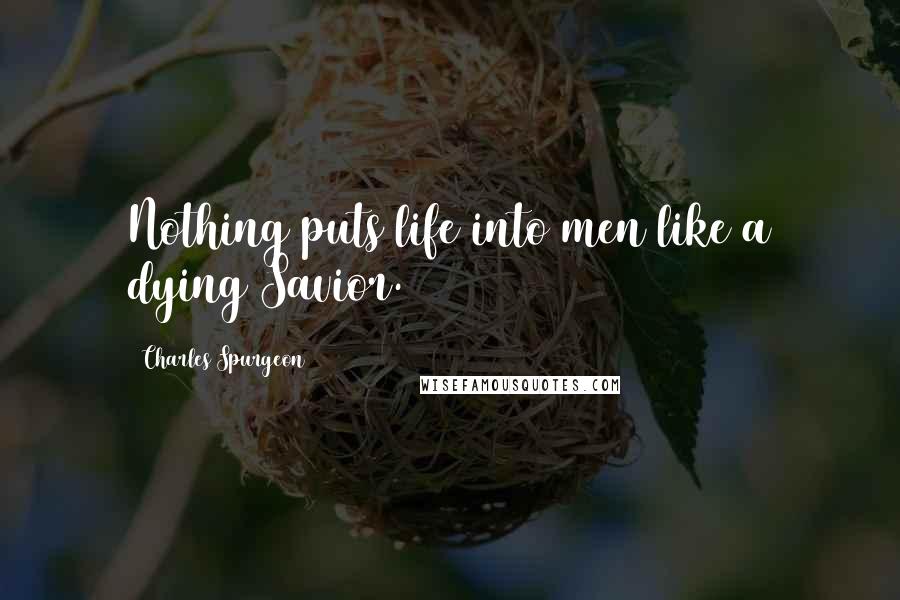 Charles Spurgeon Quotes: Nothing puts life into men like a dying Savior.